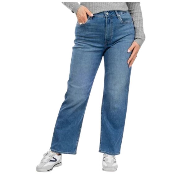 NEW Calvin Klein High Rise Straight Leg Jeans | Blue - Picture 1 of 5